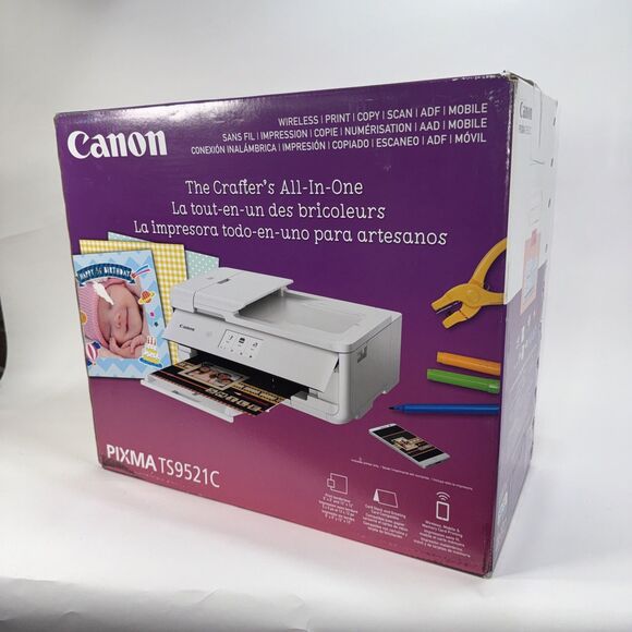 Canon Other - Canon Pixma TS9521C All-in-One Inkjet Printer Edge To Edge Greeting Cards NEW